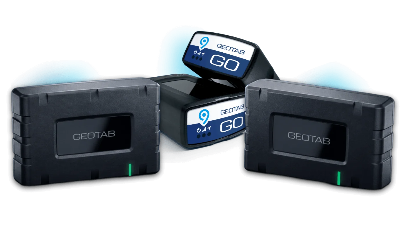 Geotab GO9, GO10, and GO Anywhere devices configured for a customer fleet
