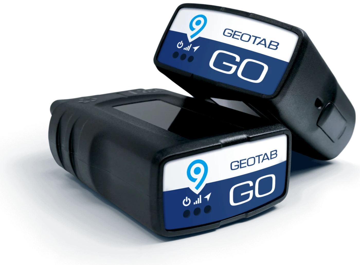 A pair of Geotab GO9 vehicle tracking devices