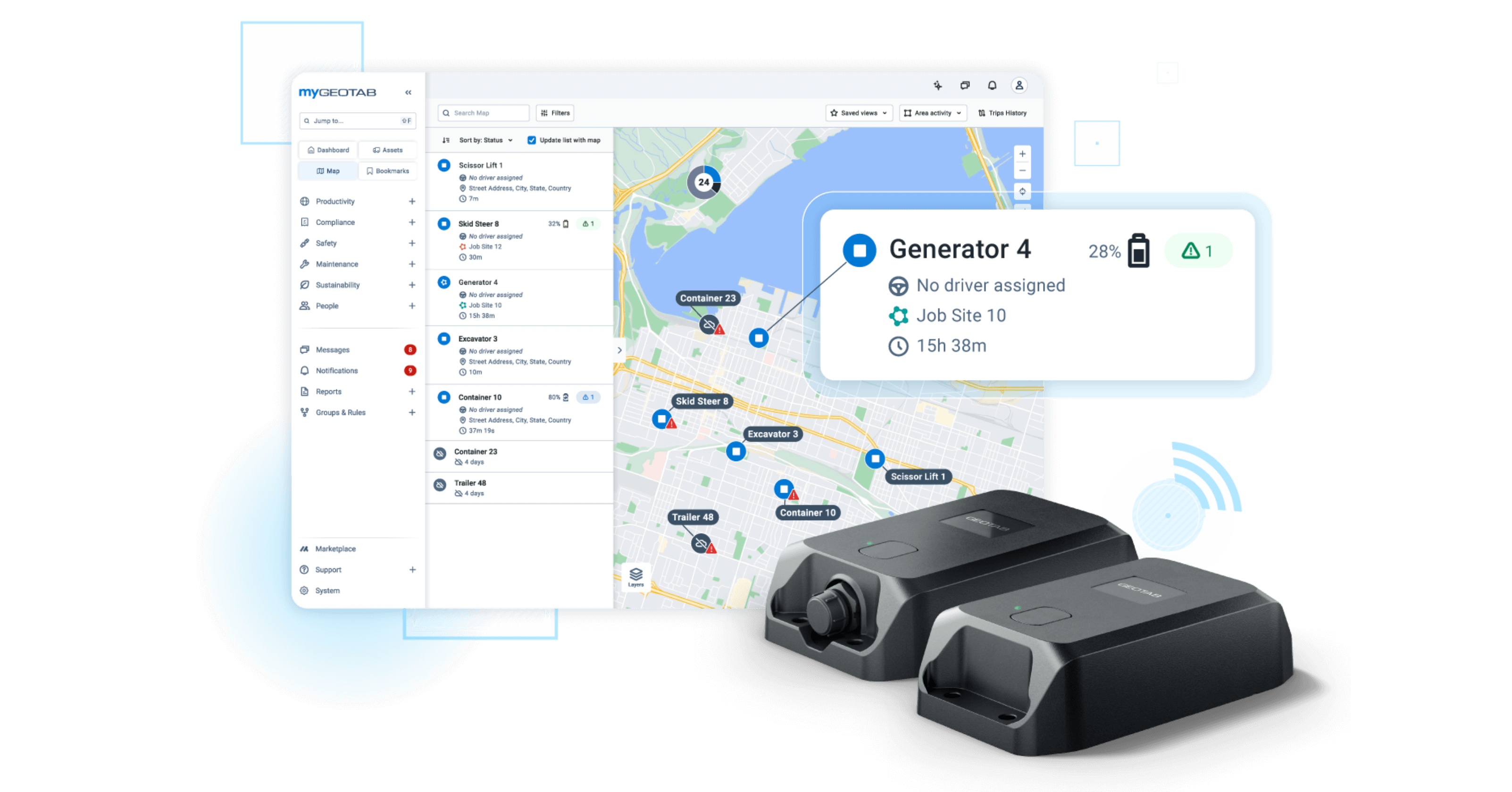 Geotab GO Anywhere asset tracker