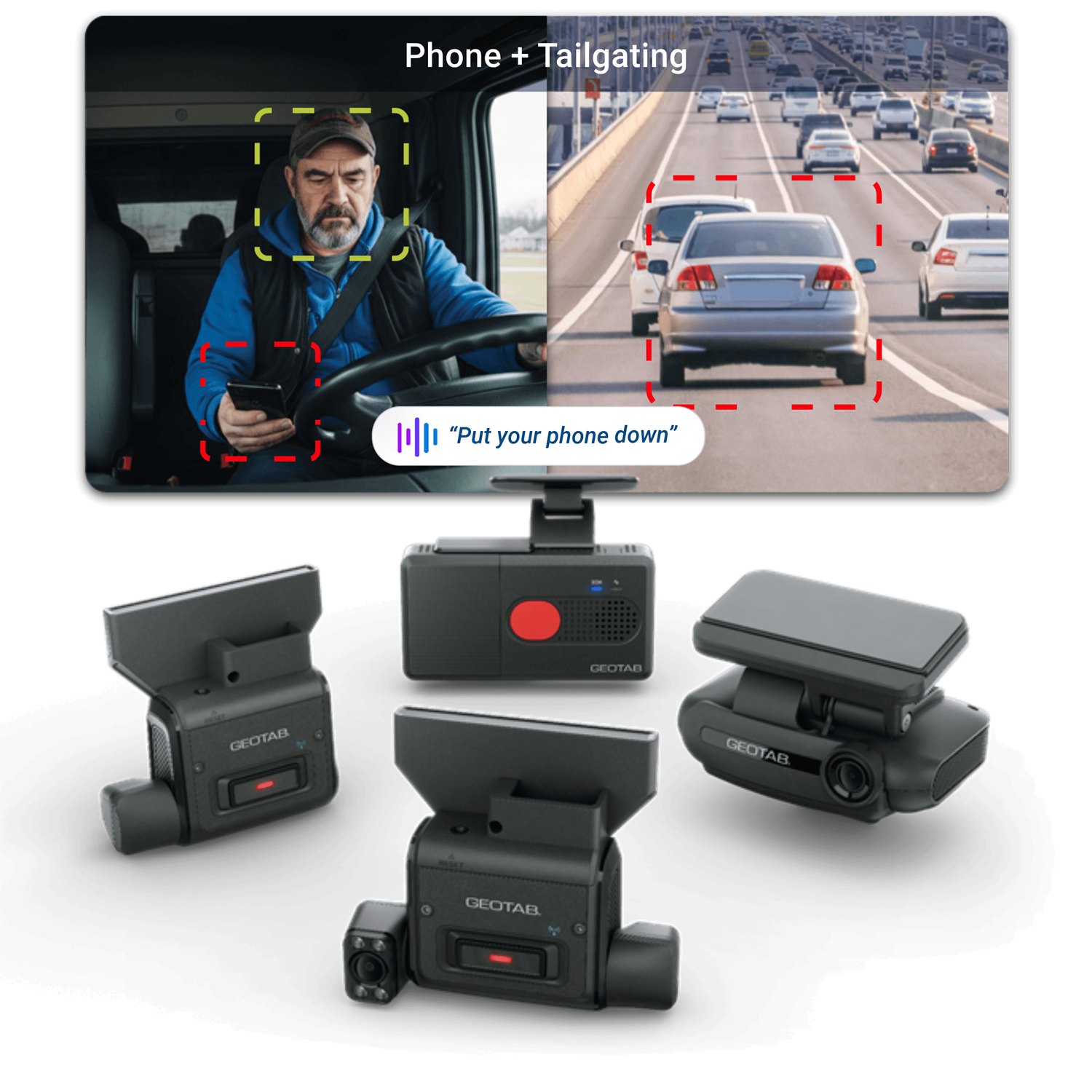 Geotab GO Focus road-facing AI dash camera