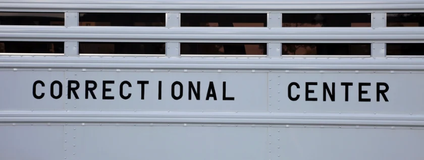 Correctional facility grounds with secure transport