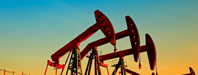 Oil and gas equipment at a remote wellsite
