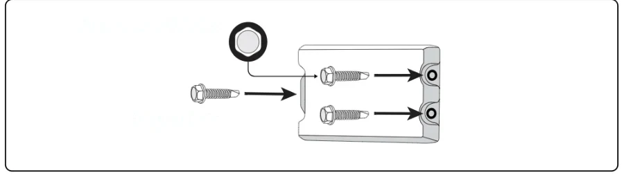 Mounting the GO Anywhere with two hex screws